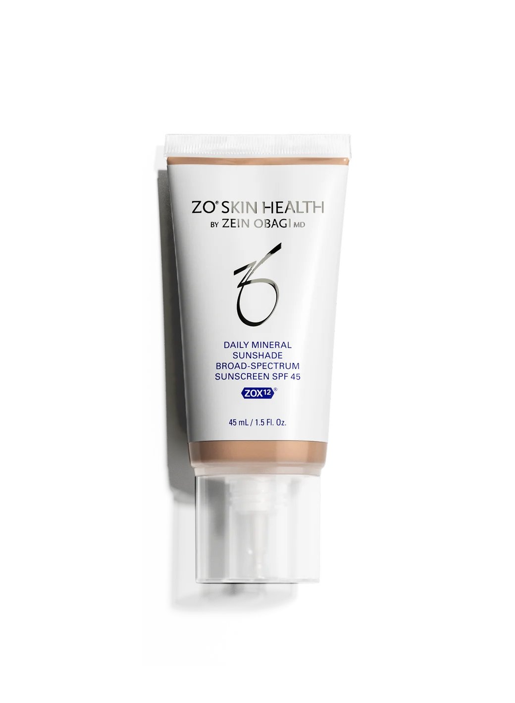 ZO Daily Mineral Sunshade Broad Spectrum SPF 45 tube in the Medium shade